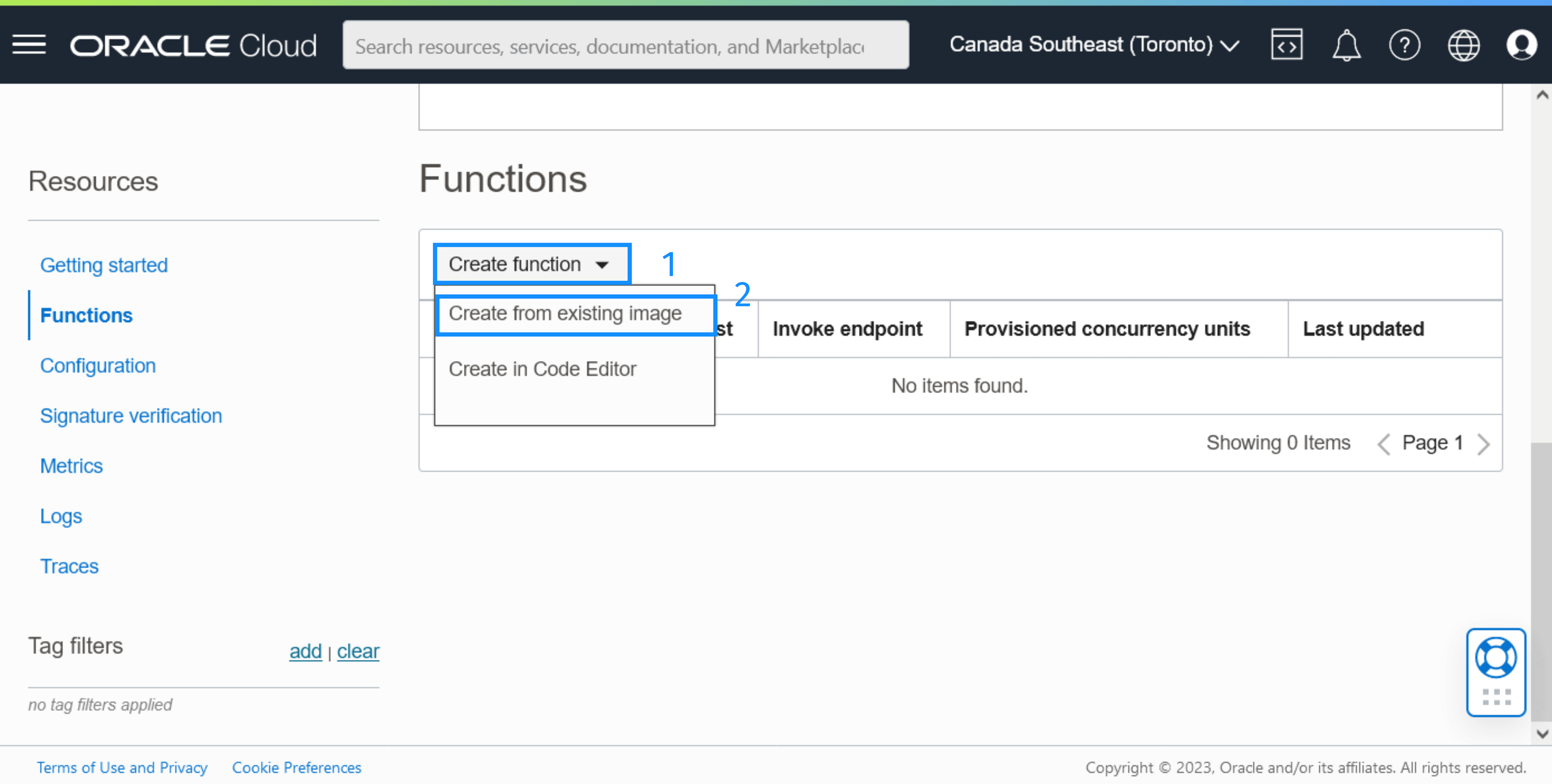 Oracle Cloud Infrastructure Functions