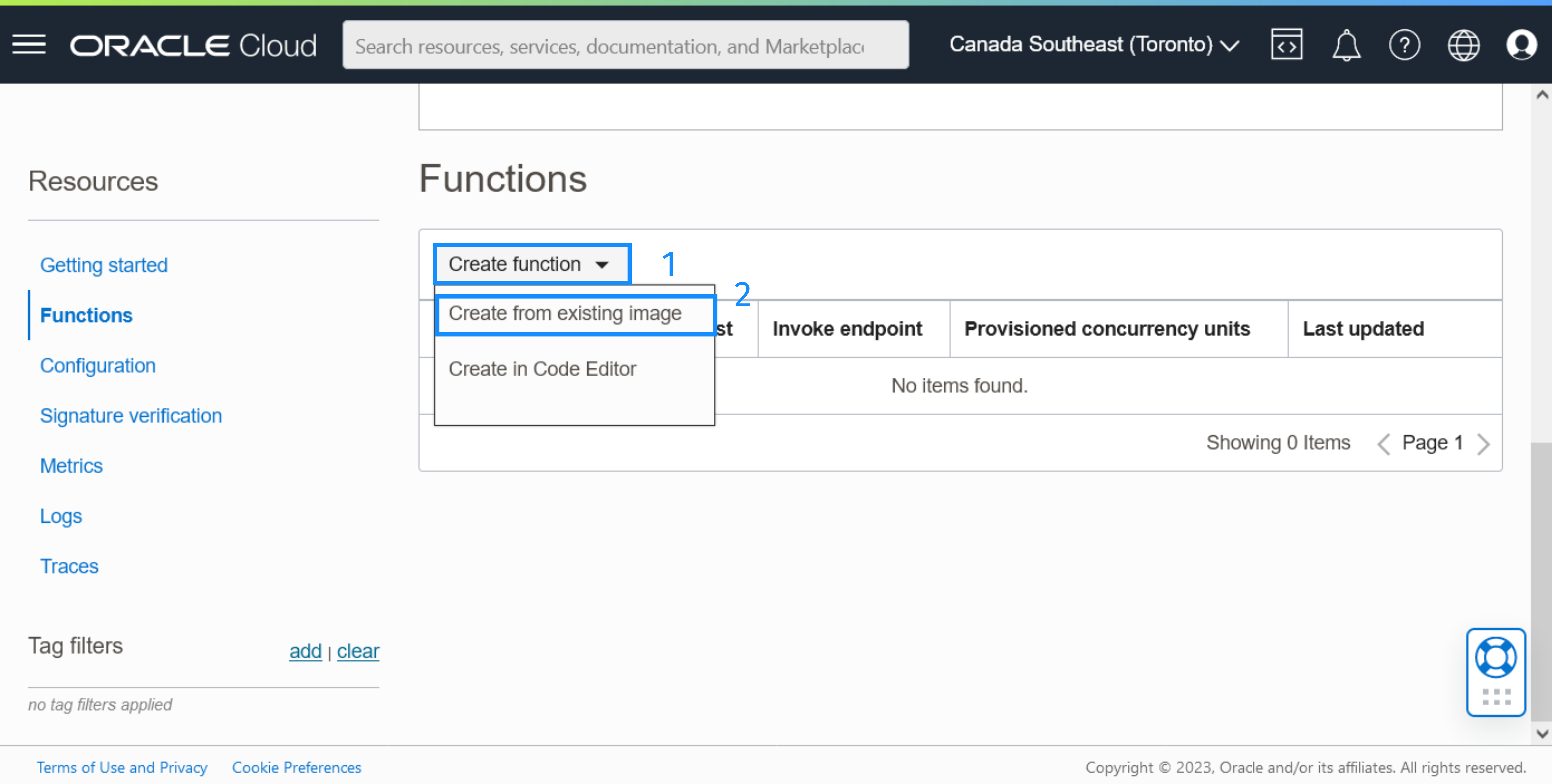 Oracle Cloud Infrastructure Functions